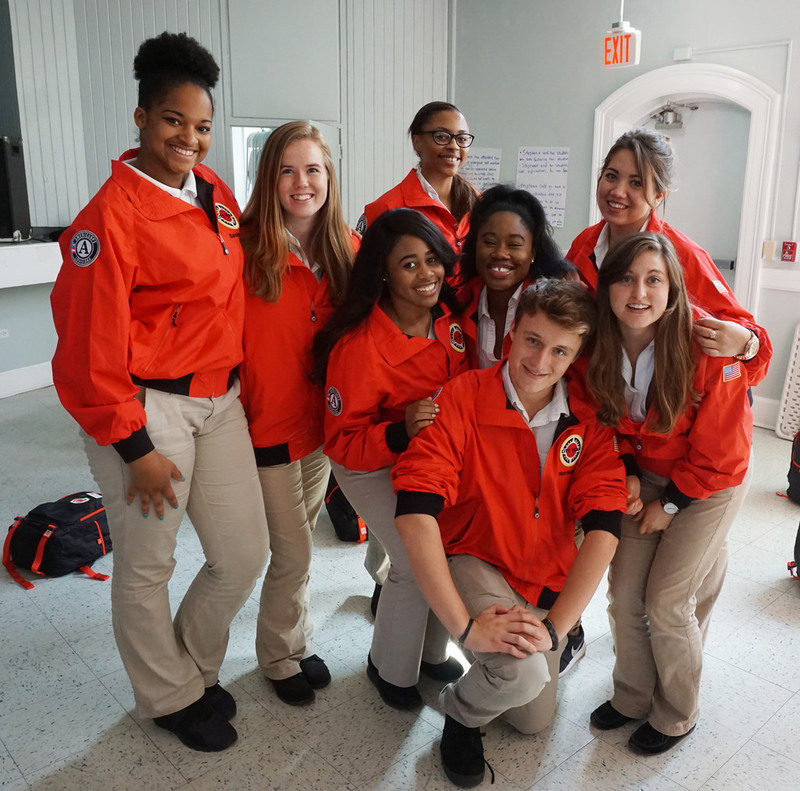 A group of young people participating in a US-based Gap Year program called City Year. A group of young people participating in a US-based Gap Year program called City Year.