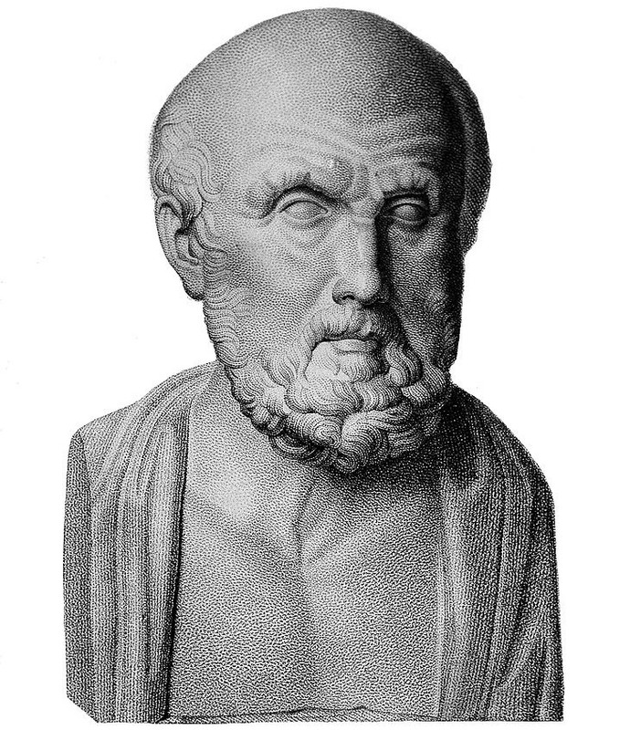 An engraving of Hippocrates An engraving of Hippocrates
