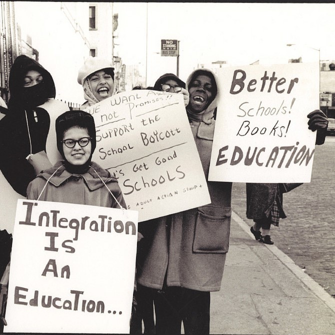 A group of African-Americans demonstrate for integrated education in New York City circa 1964. A group of African-Americans demonstrate for integrated education in New York City circa 1964.
